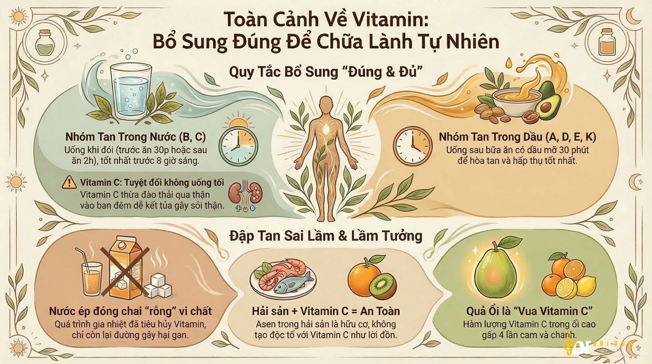 Toàn Cảnh Về Vitamin: Cách Bổ Sung Đúng Nồng Độ, Đúng Thời Điểm Và Các Sai Lầm Thường Gặp
