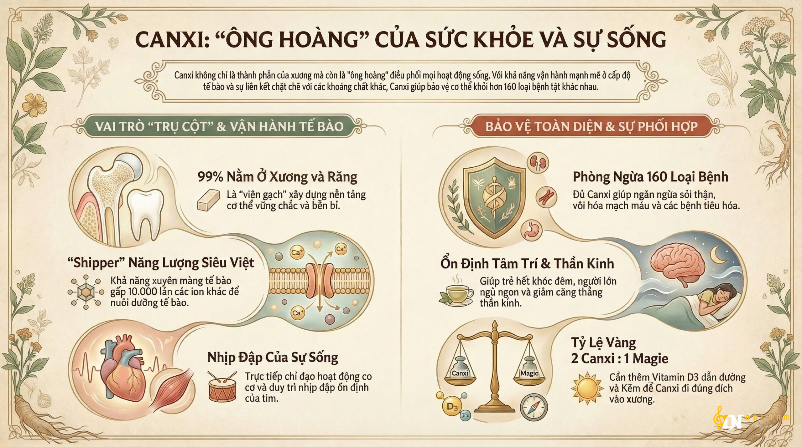 Ông chồng Canxi – Ông hoàng các nguyên tố đa lượng