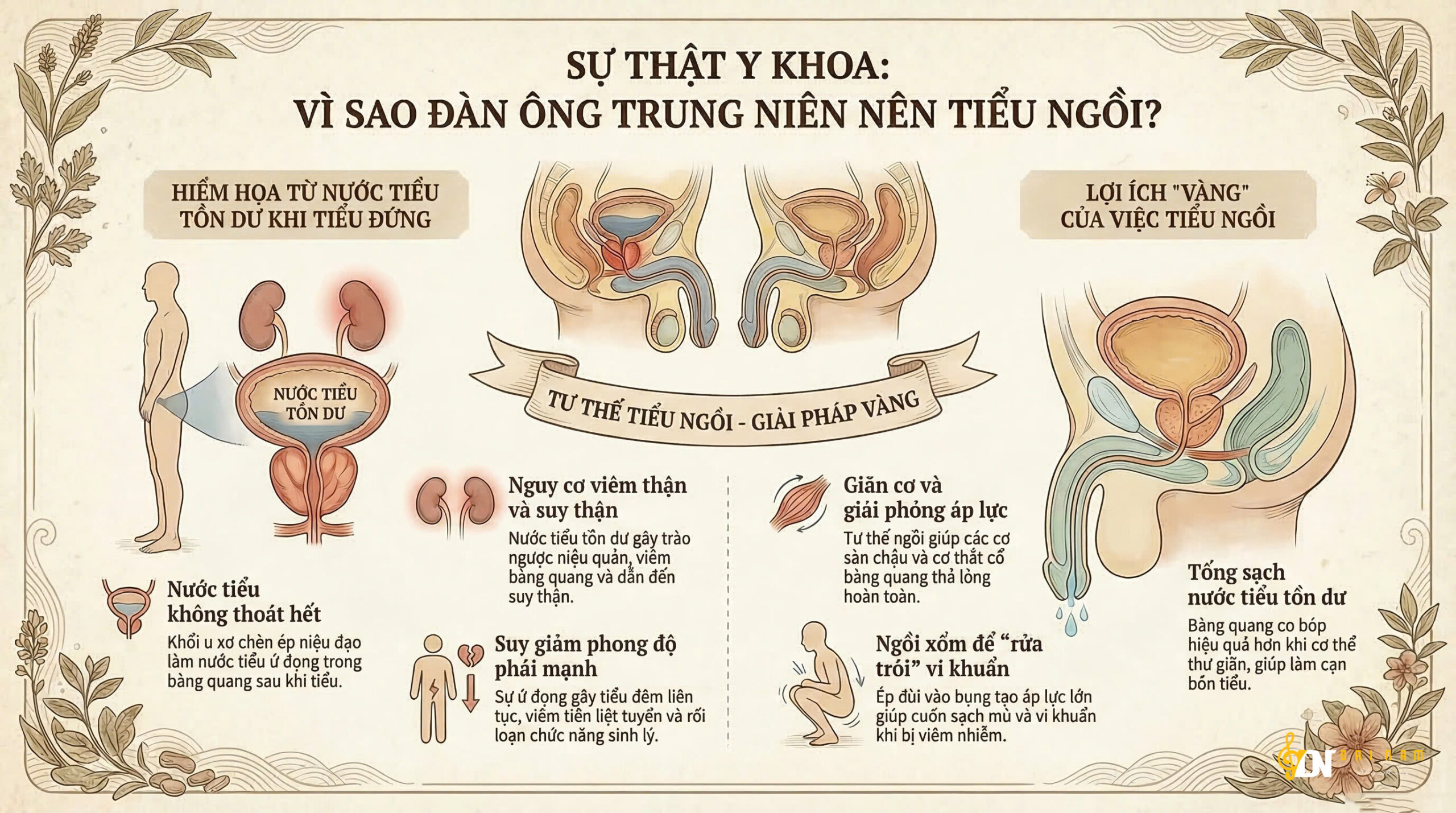Sự Thật Y Khoa: Vì Sao Đàn Ông (Trung Niên) Nên Tiểu Ngồi Để Tránh Nguy Cơ Viêm Thận, Suy Thận?
