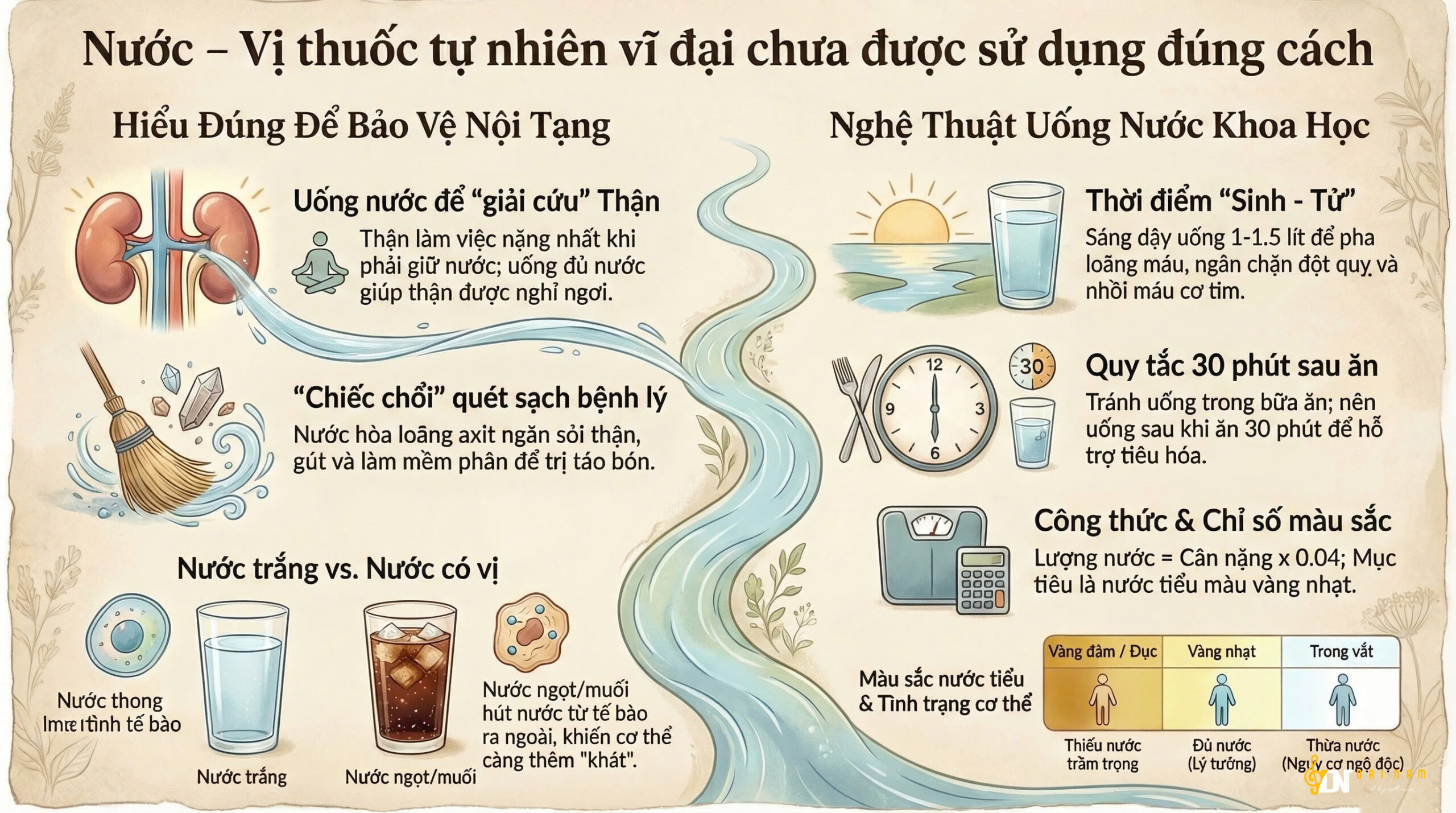 Nước – Vị thuốc tự nhiên vĩ đại chưa được sử dụng đúng cách