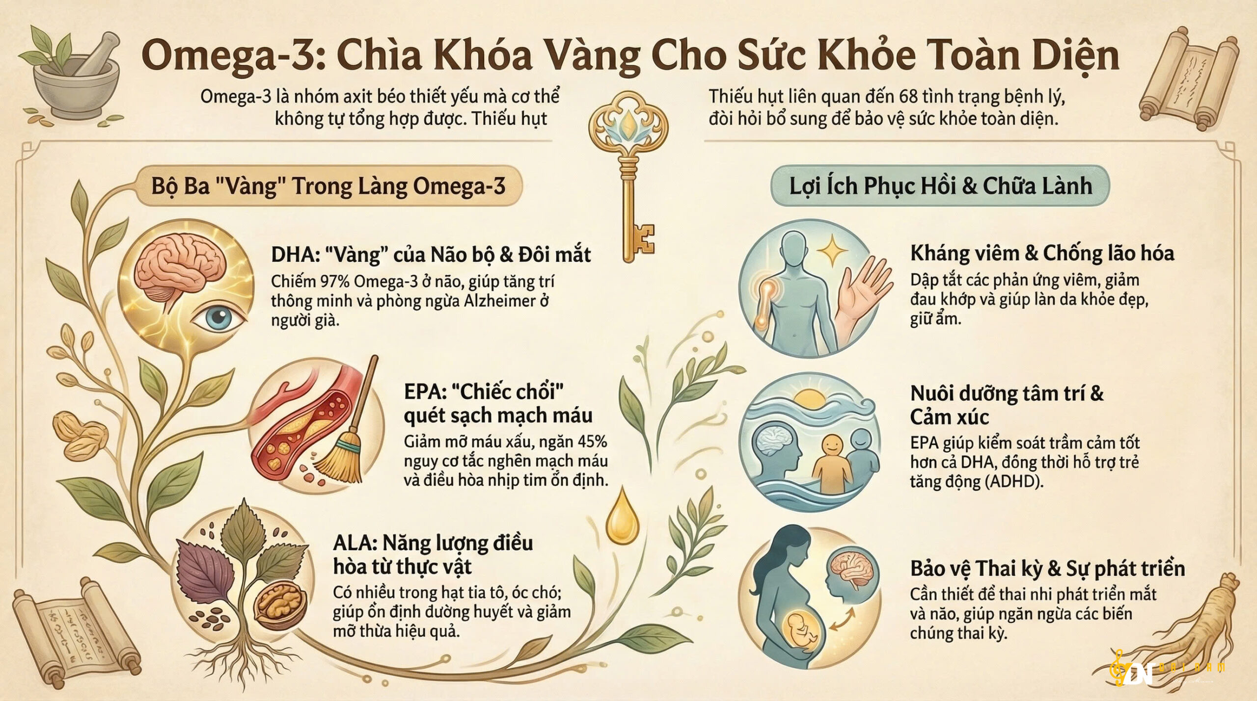 Omega-3: Chìa Khóa Vàng Cho Sức Khỏe Toàn Diện