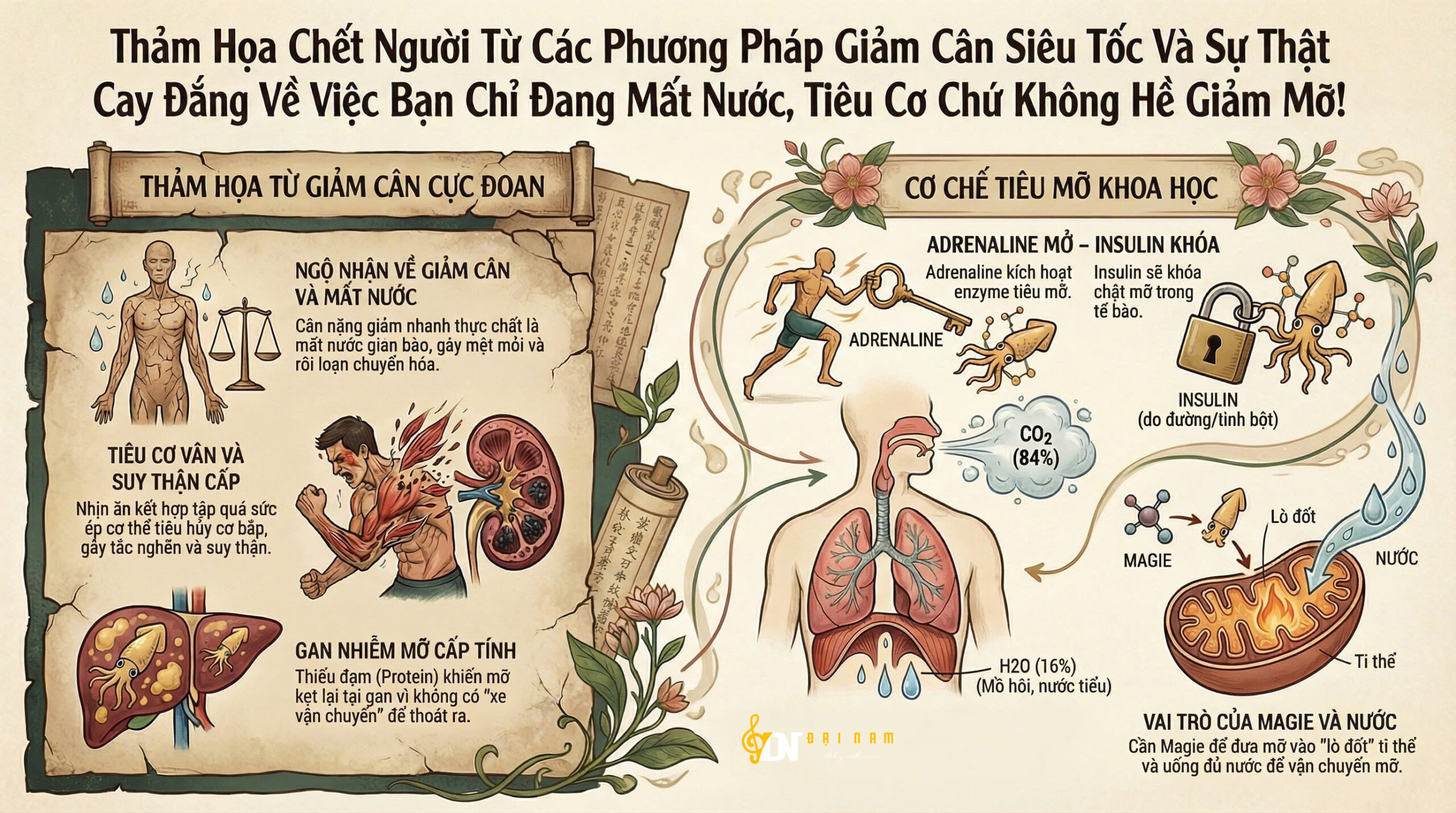 Thảm Họa Chết Người Từ Các Phương Pháp Giảm Cân Siêu Tốc Và Sự Thật Cay Đắng Về Việc Bạn Chỉ Đang Mất Nước, Tiêu Cơ Chứ Không Hề Giảm Mỡ!