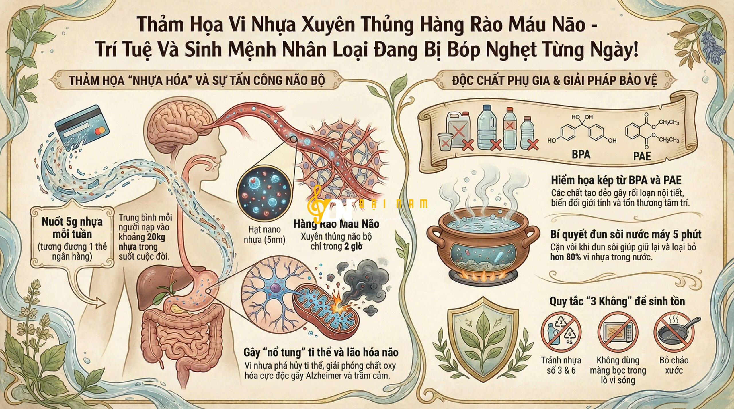 Thảm Họa Vi Nhựa Xuyên Thủng Hàng Rào Máu Não – Trí Tuệ Và Sinh Mệnh Nhân Loại Đang Bị Bóp Nghẹt Từng Ngày!