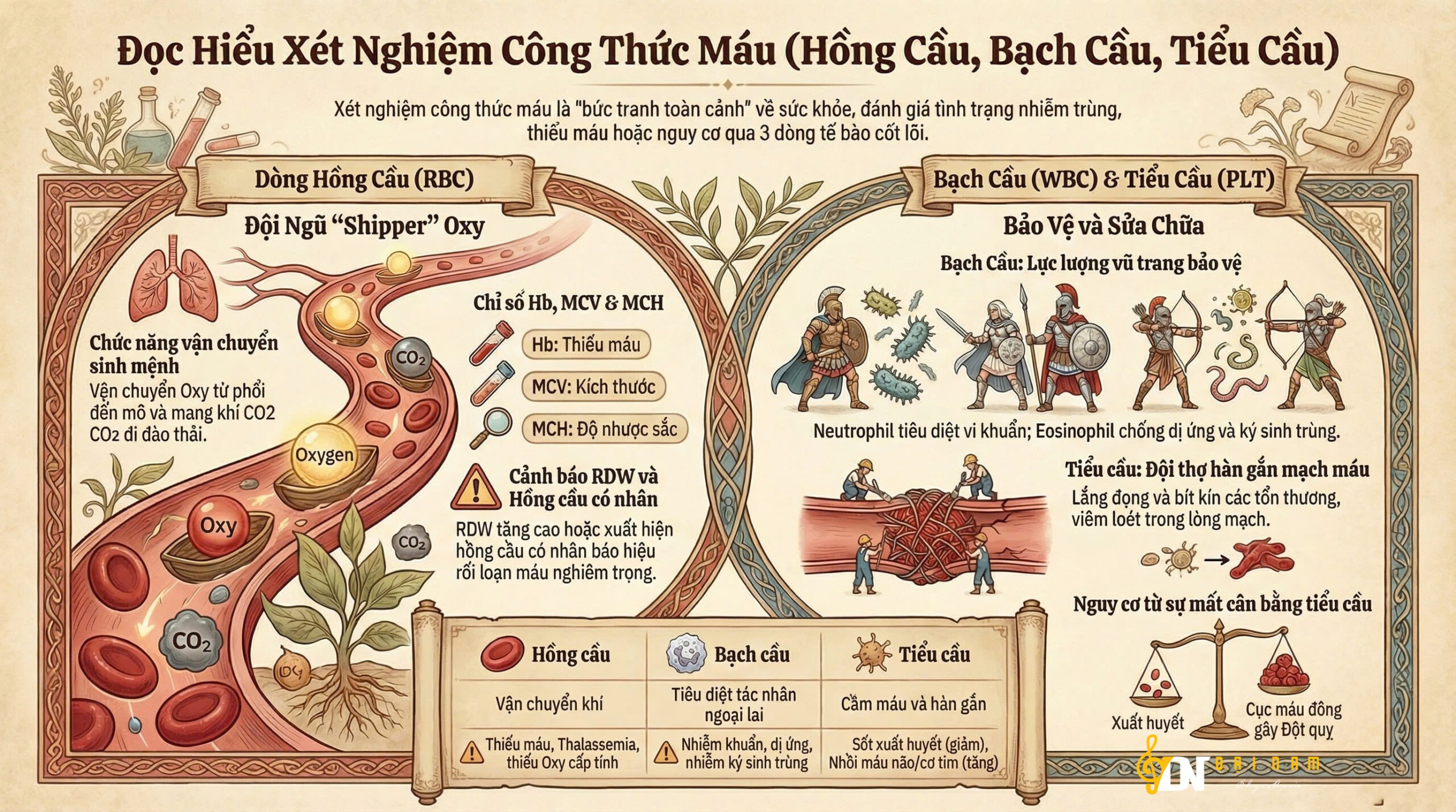 Đọc Hiểu Xét Nghiệm Công Thức Máu (Hồng Cầu, Bạch Cầu, Tiểu Cầu)